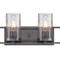 Designers Fountain Elements 33in 4-Light Chrome Industrial Indoor Vanity Light with Clear Rain Glass Shades 86504-CHA - alternate 2